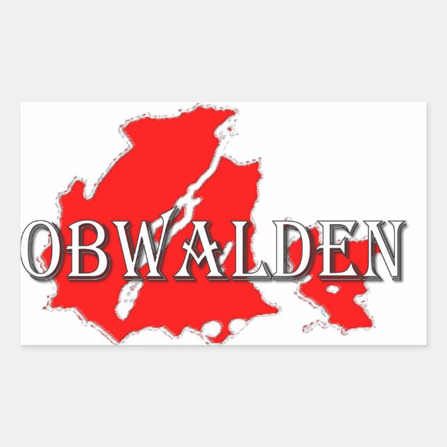 Obwalden Rechteckiger Aufkleber (Vorderseite)