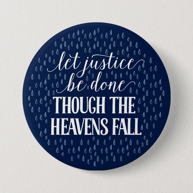 Obwohl der Himmels-Fall-Marine-Knopf Button (Vorderseite)