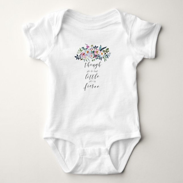 Obwohl sie aber ist, wenig ist sie heftig baby strampler (Vorderseite)