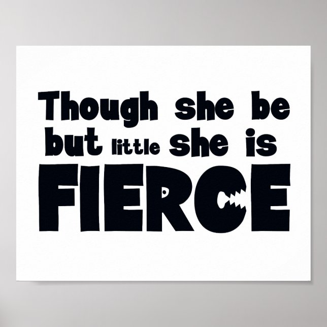 Obwohl sie nur ein kleines Kinderzimmer Poster (Vorne)