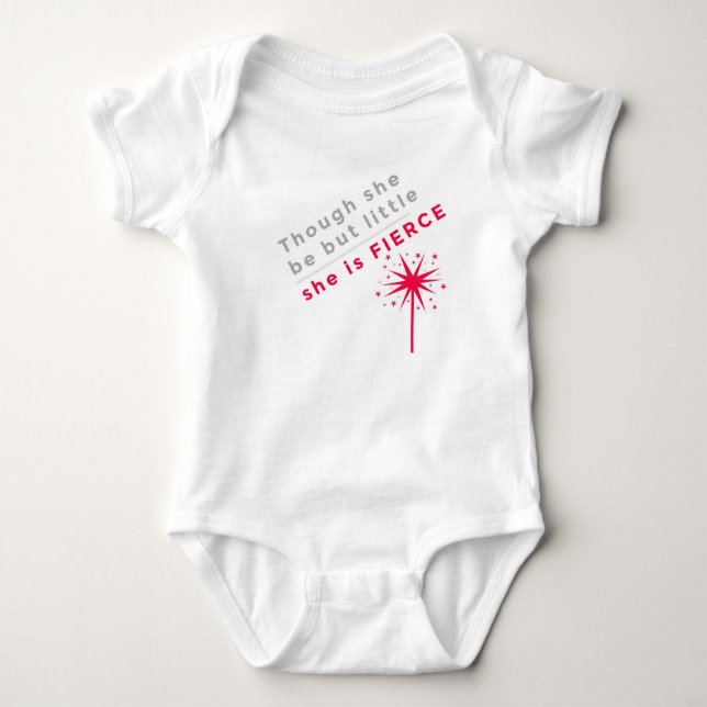 "obwohl sie nur wenig ist, ist sie erbittert." baby strampler (Vorderseite)
