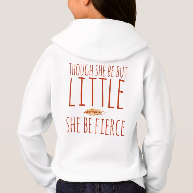Obwohl sie nur wenig ist, ist sie erbittert hoodie (Rückseite)