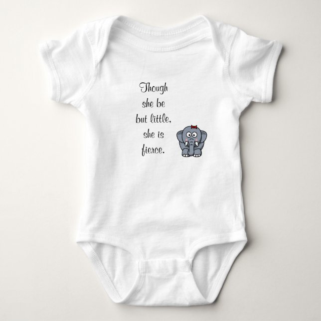 Obwohl sie nur wenig ist, ist sie glühend. baby strampler (Vorderseite)