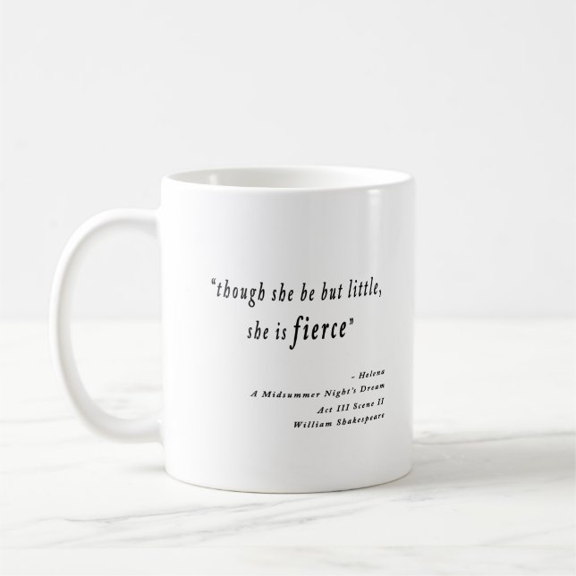 "Obwohl sie nur wenig ist, ist sie heftig." Kosten Kaffeetasse (Links)