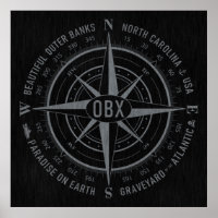OBX Compass Außenbanken Vintag Silberschwarz
