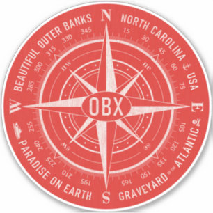 OBX Computing Außenbanken Vintag Aufkleber