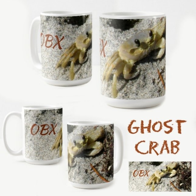 OBX Ghost Crab North Carolina Fotografie Kaffeetasse (Von Creator hochgeladen)