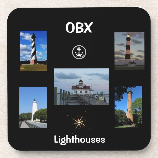 OBX-Leuchtturm Getränkeuntersetzer (Vorderseite)