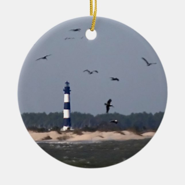 OBX-Leuchtturm Keramik Ornament (Vorne)