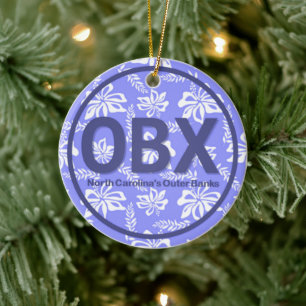 OBX NC Außenbanken North Carolina Blume Keramik Ornament