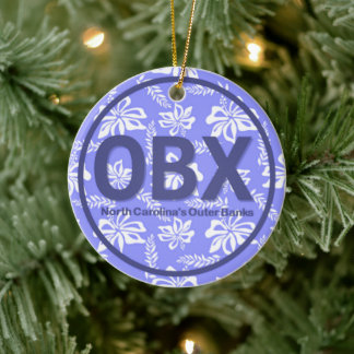 OBX NC Außenbanken North Carolina Blume Keramik Ornament