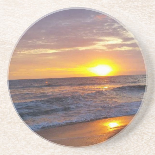 OBX Sonnenaufgang-äußerer Bank-Sonnenaufgang Sandstein Untersetzer (Vorne)