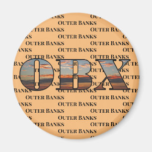 OBX Sunrise Text Magnet