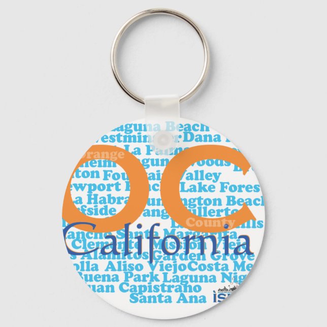 OC - Orange Landkreis, Kalifornien Schlüsselanhänger (Vorderseite)