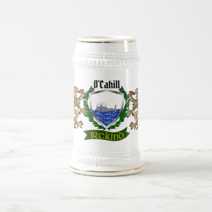 O'Cahill/Cahill Irish Shield Beer Stein Bierglas