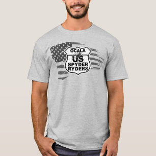 Ocala Kapitel - zerrissene Flagge bw T-Shirt