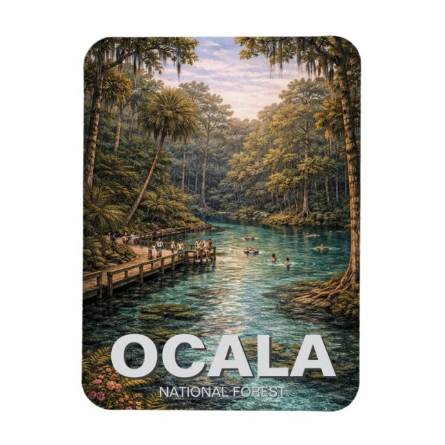 Ocala National Forest Florida Reise Magnet (Vertikal)