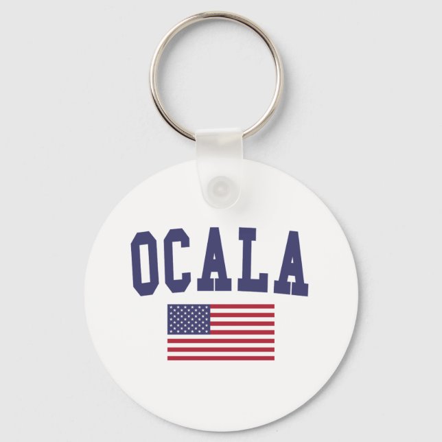 Ocala US-Flagge Schlüsselanhänger (Vorderseite)