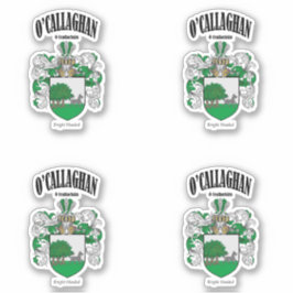 O'Callaghan Wappen Irish Translation & Meaning (x4 Aufkleber