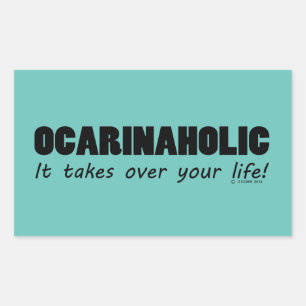 Ocarinaholic Life Rechteckkantsticker Rechteckiger Aufkleber