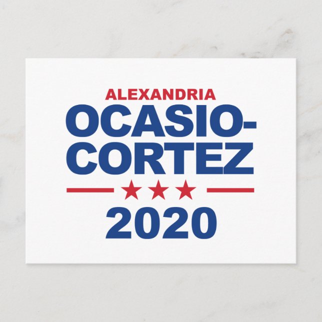 Ocasio-Cortez 2020 Postkarte (Vorderseite)