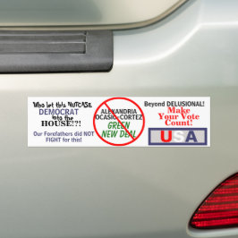 Ocasio-Cortez Green New Deal Autoaufkleber