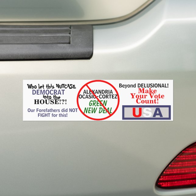 Ocasio-Cortez Green New Deal Autoaufkleber (Auf Auto)