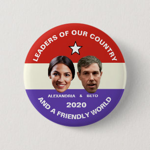 Ocasio-Cortez u. O'Rourke im Jahre 2020 Button