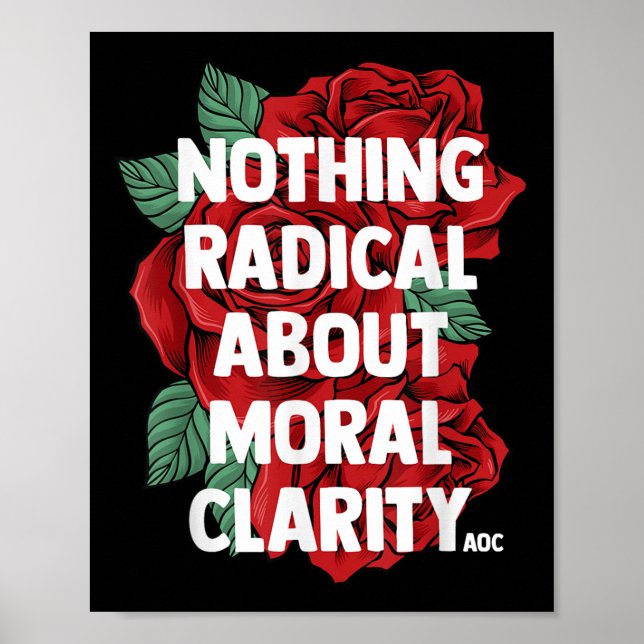 Ocasio Cortez Zitat Sprichwort Slogan Aoc Liberal  Poster (Vorne)