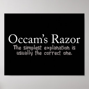 Occams Rasiermesser-Prinzip Poster