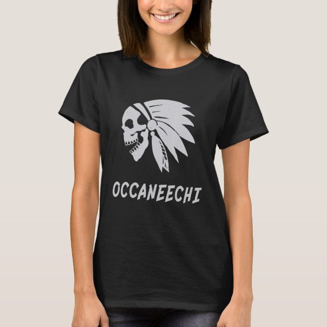 Occaneechi Native American IndianBorn Freedom Evil T-Shirt (Vorderseite)