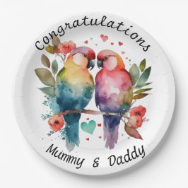 Occasions Teller Personalisierte Liebesvögel