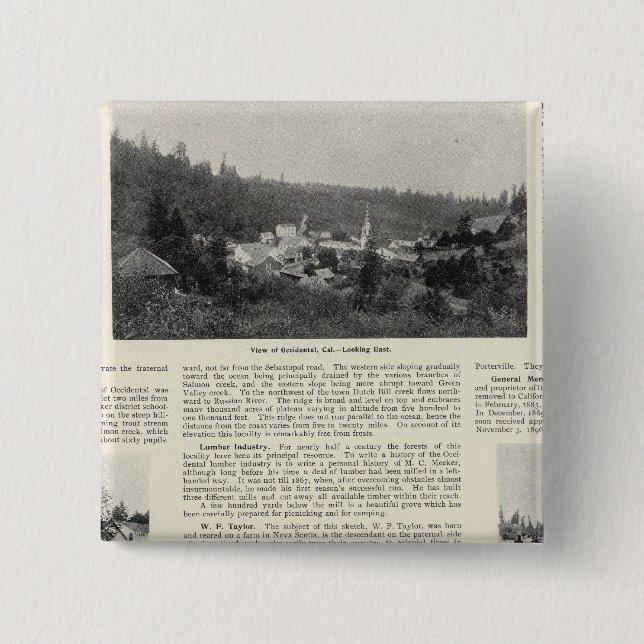 Occidental, Kalifornien Button (Vorderseite)