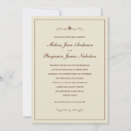 Occidental Star Wedding Invitations Avec Frontière