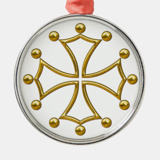 occitanekreuz silbernes ornament