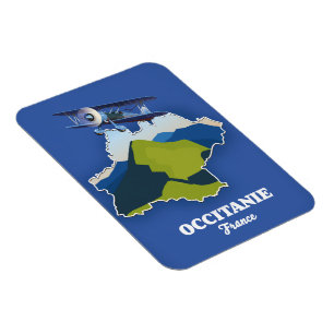 Occitanie France - Reisekarte Magnet