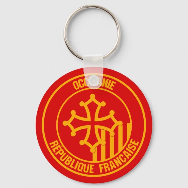 Occitanie Round Emblem Schlüsselanhänger (Vorderseite)