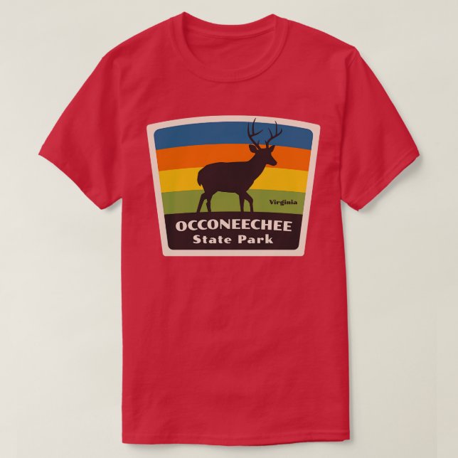 Occoneechee Staat Park Virginia Roaming Deer T-Shirt (Design vorne)