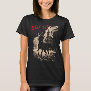 Occult Atheist Black Phillip Burning Church Bleibe T-Shirt