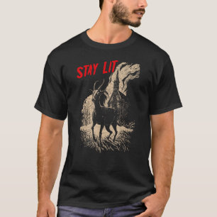 Occult Atheist Black Phillip Burning Church Bleibe T-Shirt