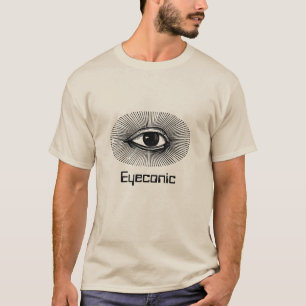 Occult Eye Eyeconic Graphic Black Fun Typografie T-Shirt