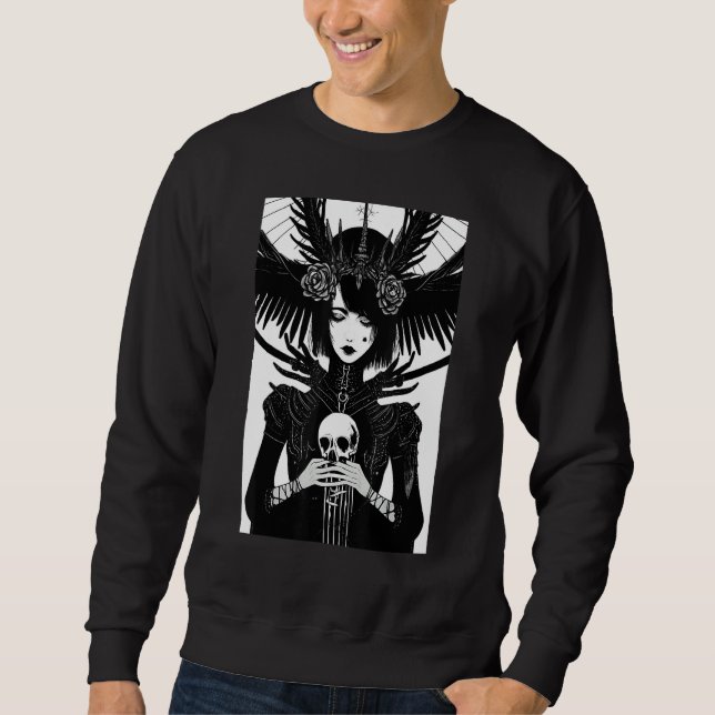 Occult Gothic Dark Satanic Unholy Witchcraft Grung Sweatshirt (Vorderseite)