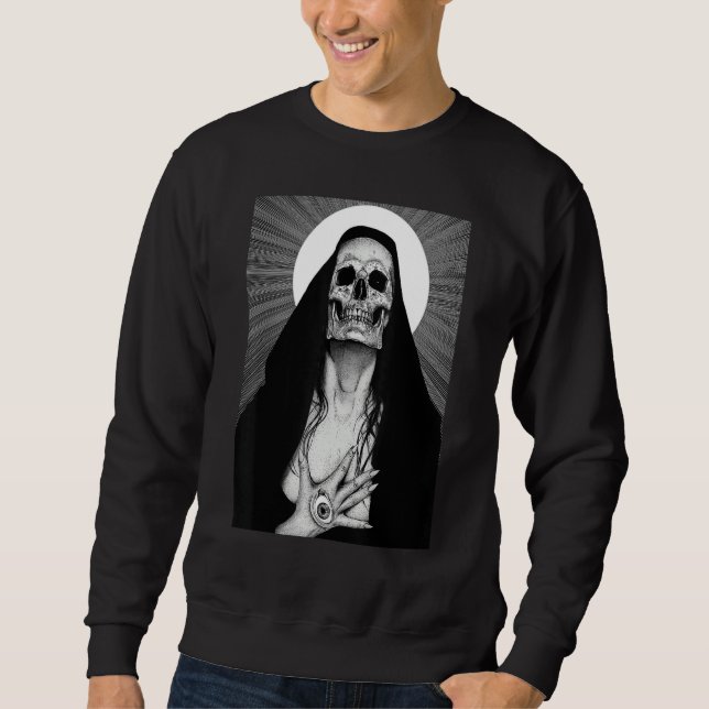 Occult Gothic Dark Satanic Unholy Witchcraft Grung Sweatshirt (Vorderseite)