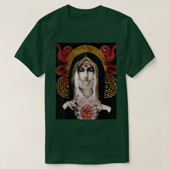 Occult Gothic Dark Satanic Unholy Witchcraft Grung T-Shirt (Design vorne)