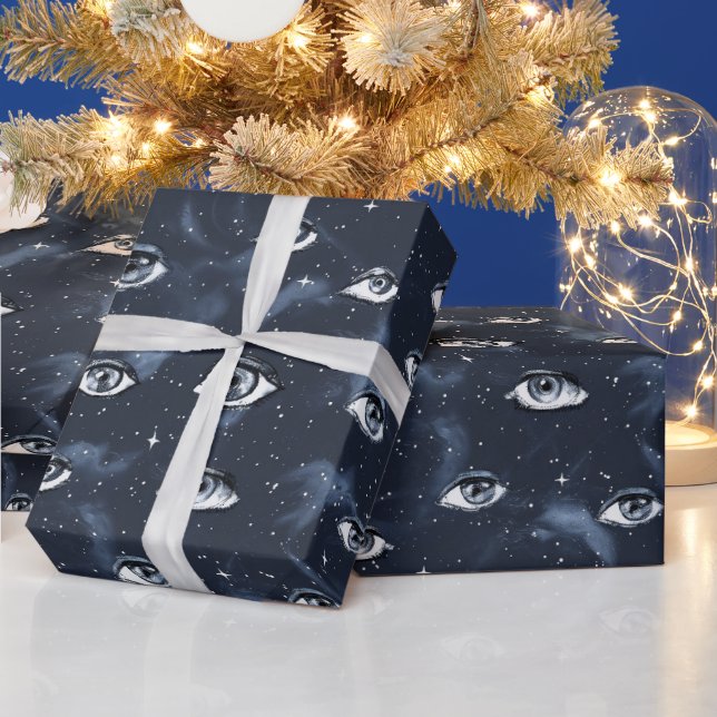 Occult Gothic Mystery Eyes Geschenkpapier (Feiertage)