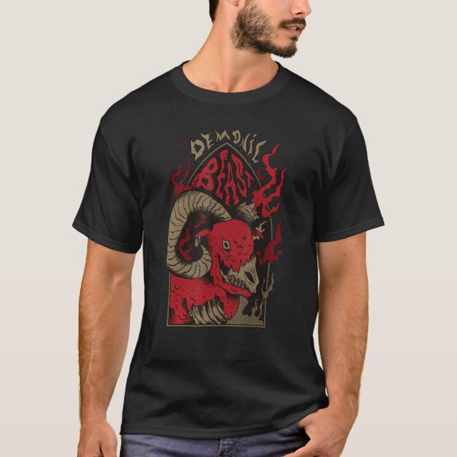 Occult Gothic Satanic Goat Witchcraft Dark Grunge T-Shirt (Vorderseite)