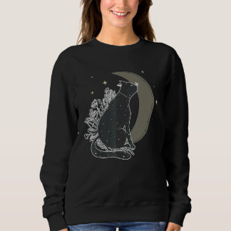Occult Magic Celestial Cat Moon Sweatshirt