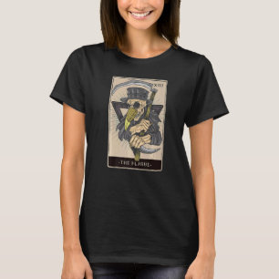 Occult Plague Doctor Tarot Card Black Death Baphom T-Shirt