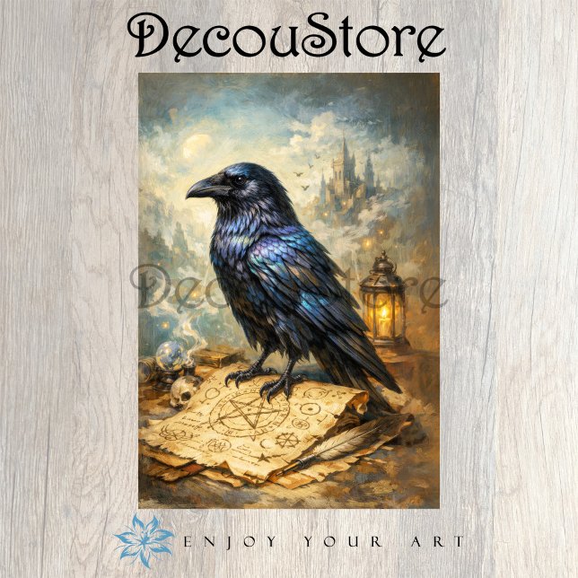 Occult Raven Decoupage Seidenpapier (Von Creator hochgeladen)