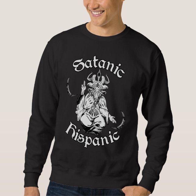 Occult Satanism Goth Baphomet Satanic Hispanic Sweatshirt (Vorderseite)
